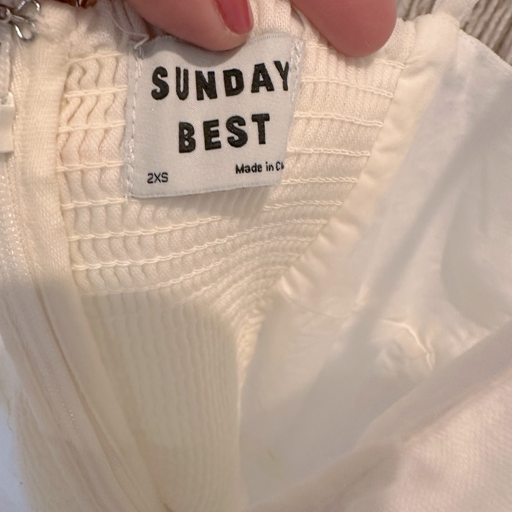 Sunday Best ivory Spaghetti Strap Sundress XS - Picture 5 of 5